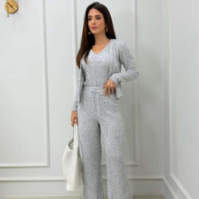 Dondoca_com_br Conjunto Trico Mousse 3 Pecas Luxo Mescla