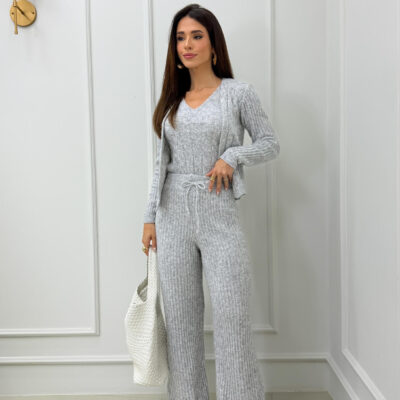 Dondoca_com_br Conjunto Trico Mousse 3 Pecas Luxo Mescla