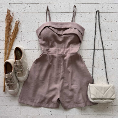 Dondoca_com_br Macaquinho Marrant Com Pregas Detalhada Nude