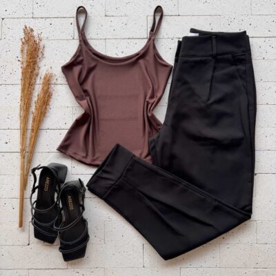 Dondoca_com_br Regata Alcinha Basic Cafe