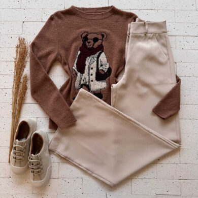 Dondoca_com_br Blusa Trico Mousse Urso Teddy Nude