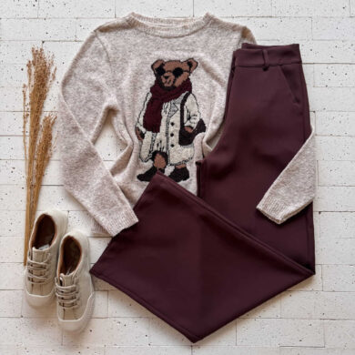 Dondoca_com_br Blusa Trico Mousse Urso Teddy Off