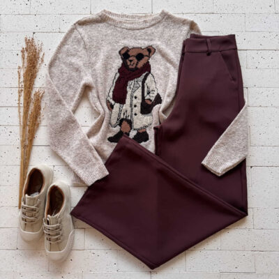 Dondoca_com_br Blusa Trico Mousse Urso Teddy Off