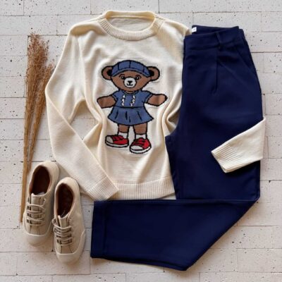 Dondoca_com_br Blusa Trico Ursa Off