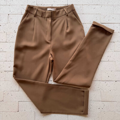 Dondoca_com_br Calca Social Alfaiataria Com Barra Italiana Marrom