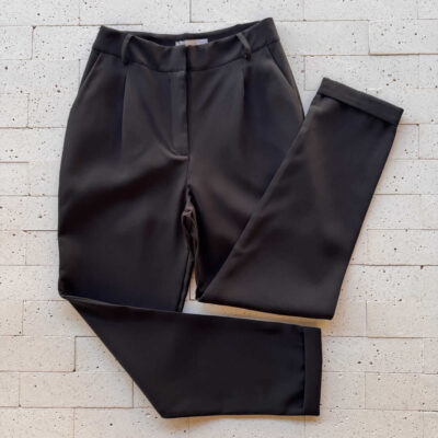 Dondoca_com_br Calca Social Alfaiataria Com Barra Italiana Preta