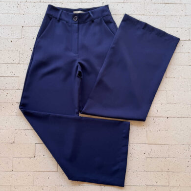 Dondoca_com_br Calca Social Pantalona Basica Marinho