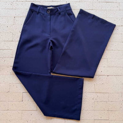 Dondoca_com_br Calca Social Pantalona Basica Marinho