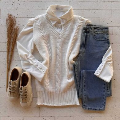 Dondoca_com_br Colete Trico Alongado Detalhe Trama Off