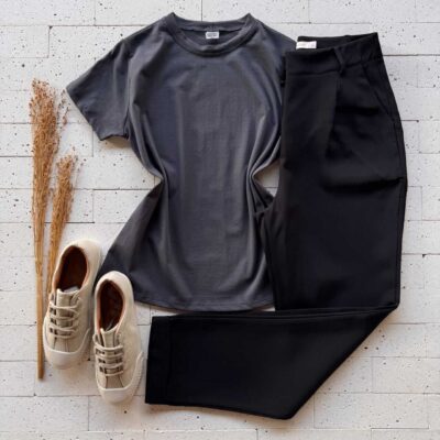 Dondoca_com_br T Shirt Algodao Basic Grafite