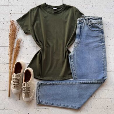 Dondoca_com_br T Shirt Algodao Basic Verde Oliva