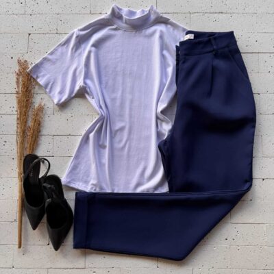 Dondoca_com_br T Shirt Sem Decote Basic Branco