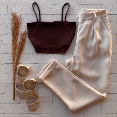 Dondoca_com_br Top De Alcinha Premium Cafe