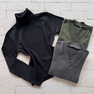 Dondoca_com_br Kit 3 Blusas De Trico Essenciais Preta Grafite E Verde Oliva