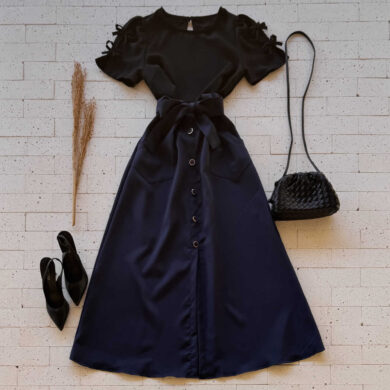 Dondoca_com_br Blusa Detalhe Lacinhos Na Manga Preto