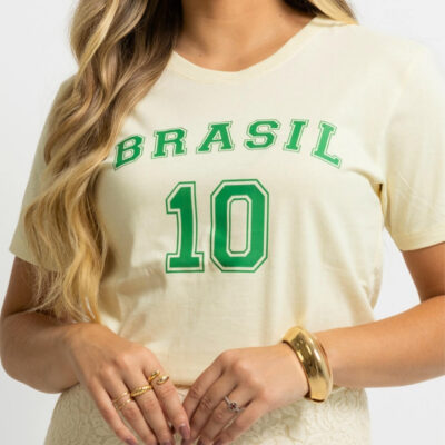 Dondoca_com_br Camiseta Feminina Do Brasil Estampa Brasil 10 Ama