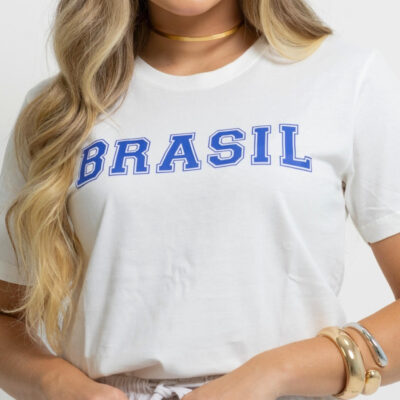Dondoca_com_br Camiseta Feminina Do Brasil Estampa Brasil Off