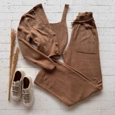 Dondoca_com_br Conjunto Trico Mousse 3 Pecas Premium Nude