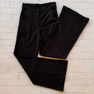 Dondoca_com_br Calca De Linho Feminina Pantalona Preta