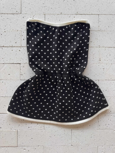 Dondoca_com_br Conjunto Poa Modal Peplum E Saia Midi Preto
