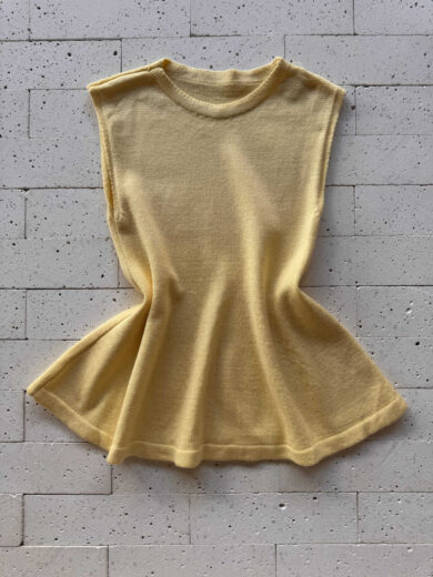 Dondoca_com_br Regata Modal Peplum Basica Amarela