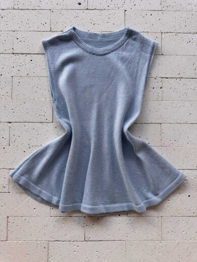 Dondoca_com_br Regata Modal Peplum Basica Azul