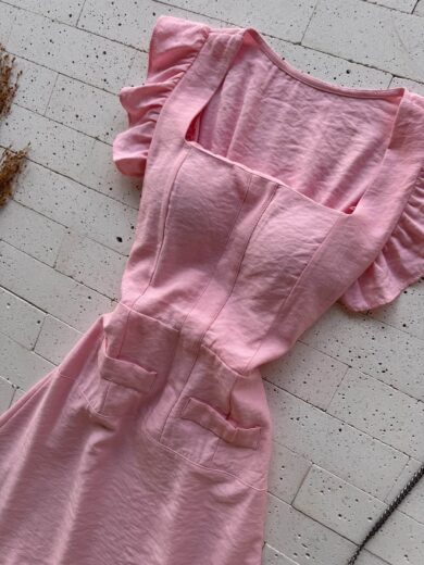 Dondoca_com_br Vestido Maxi Midi Babados Na Alca Rosa